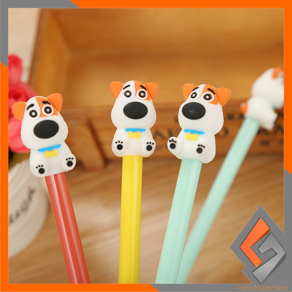 

SN-A47 Pulpen Gel Karakter Puppy Lucu 0.5mm Motif Polos Korean Style / Alat Tulis Pena Cair Doggie Perlengkapan Sekolah Kantor Ballpoint Import