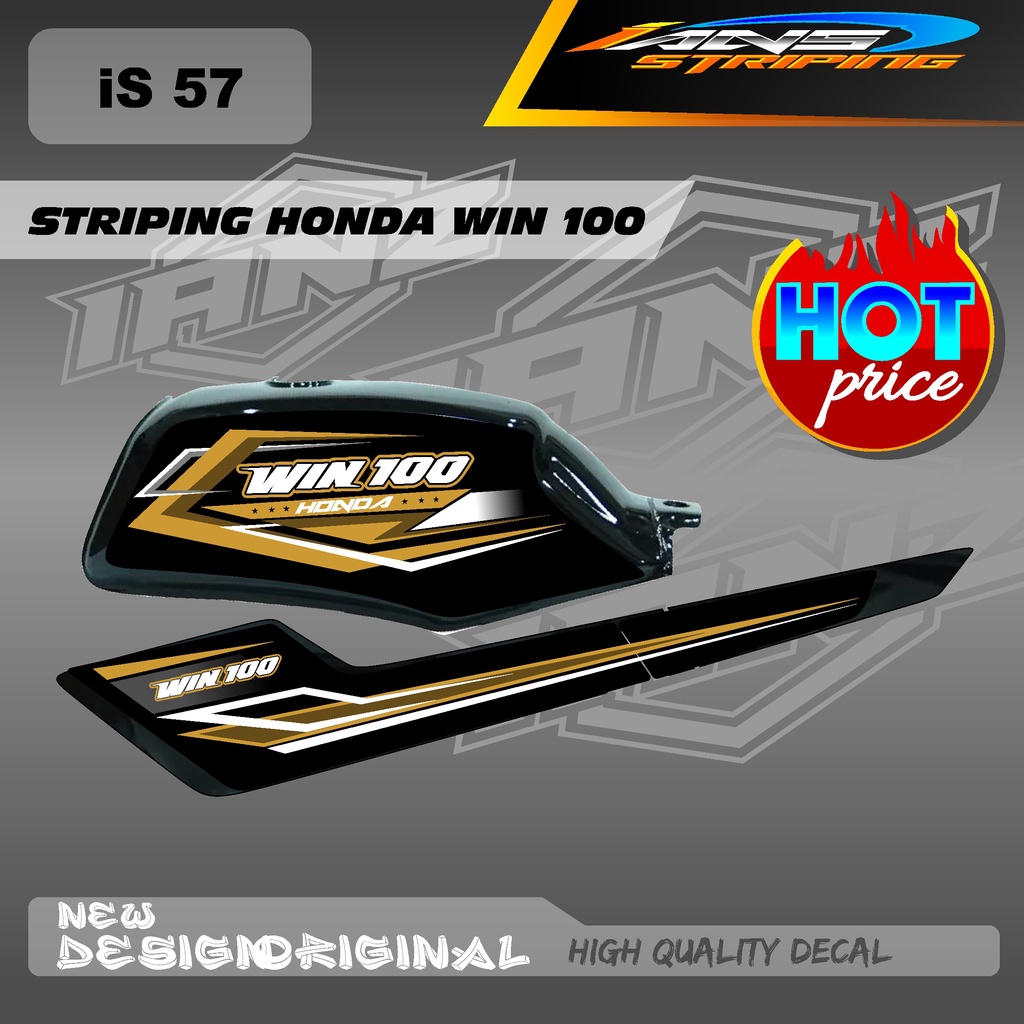 LIST VARIAN DECAL STRIPING TANGKI HONDA WIN 100 CUSTOM HOLOGRAM / NON HOLOGRAM IS57