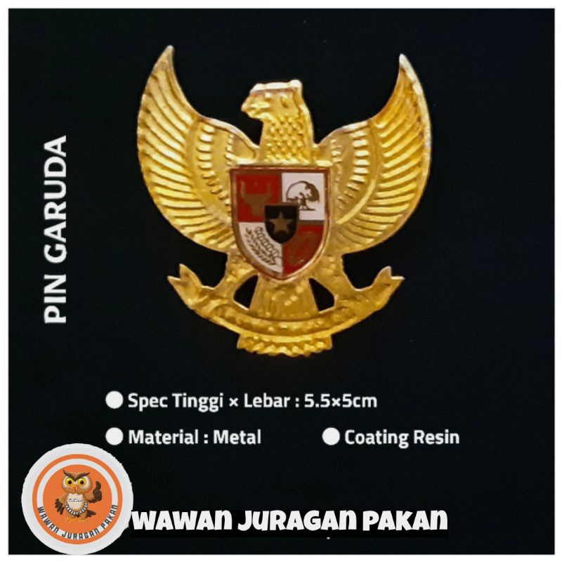 bross pin garuda 5 cm