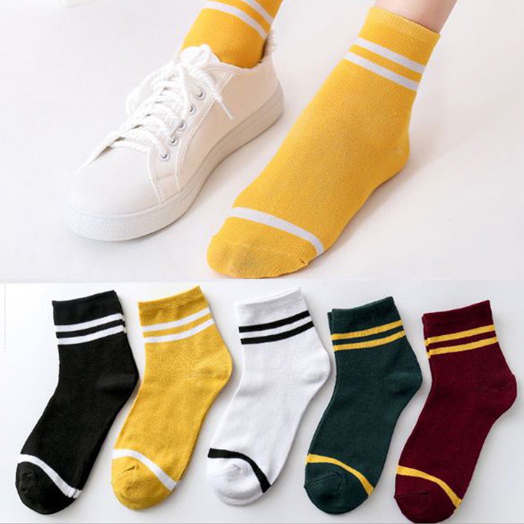 TK Kaos Kaki Garis Panjang Wanita Tinggi Kaos Kaki Low Cut Kaos Kaki Tinggi Import KK032