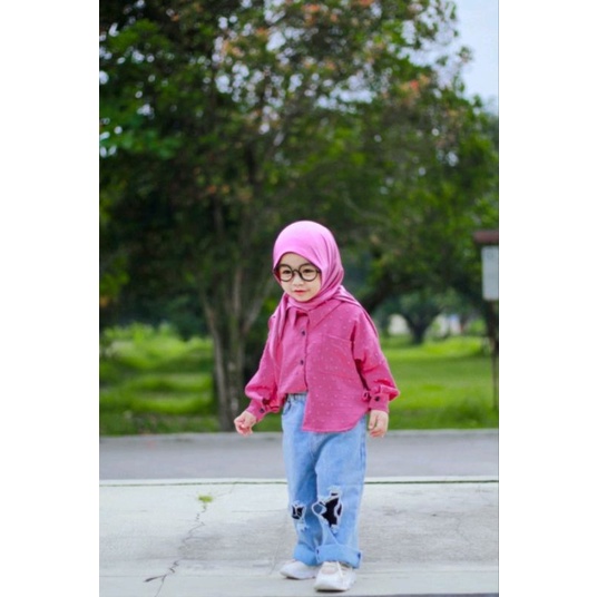 KEMEJA OVERSIZED ANAK PEREMPUAN  TERBARU 1-10 TAHUN