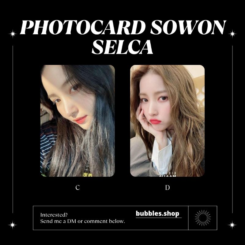 PHOTOCARD UNOFFICIAL SOWON G-FRIEND SELCA