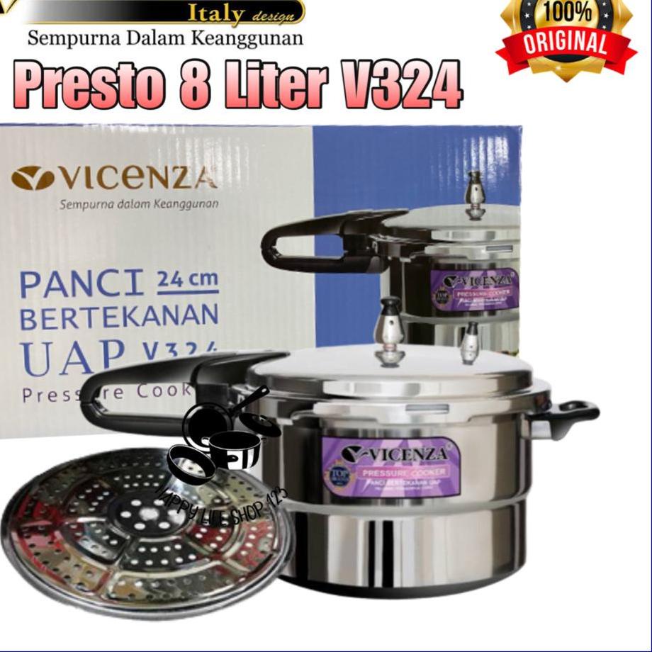 Termurah Presto 8 Liter VICENZA V324/Presto 8ltr VICENZA/Presto 12ltr VICENZA/Panci Presto 12ltr VIC