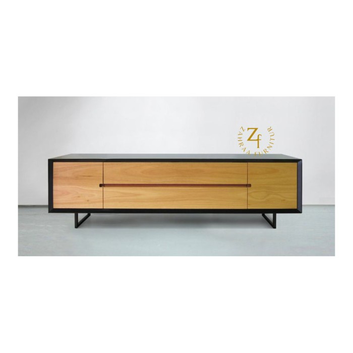 meja tv bufet tv jati industrial meja tv credenza industrial terbaru
