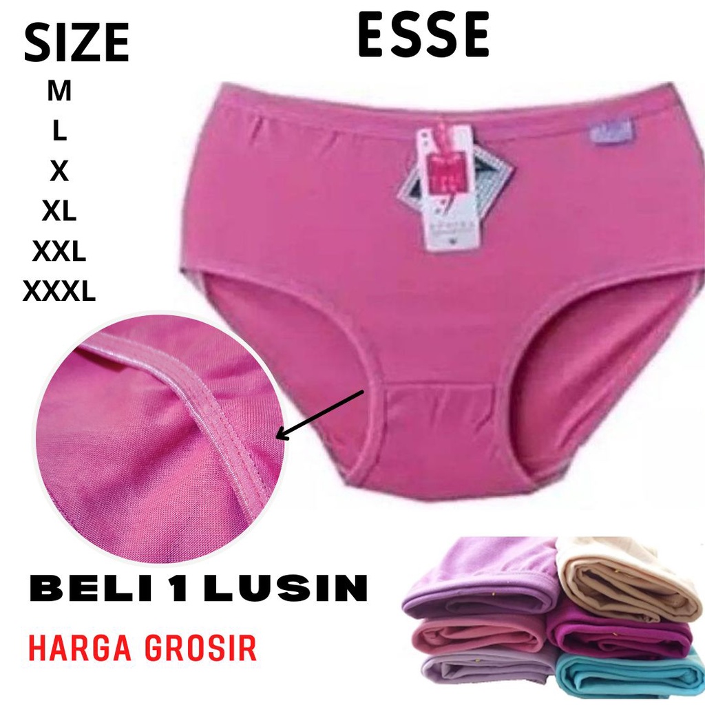 Bikini HOT 6PCS Dan 1 Lusin CD Celana Dalam Pendek Wanita Dewasa Polos Sexi Berbahan Dingin Nyaman Dan Adem
