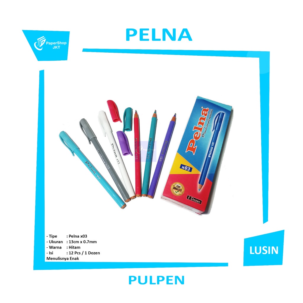 

PELNA - Pulpen x03 Hitam - Lusin