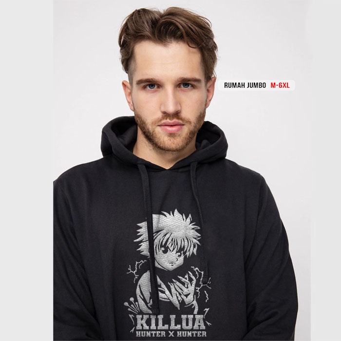 SWEATER HOODIE KILLUA BLACK OVERSIZE M -6XL SWITER BIG SIZE