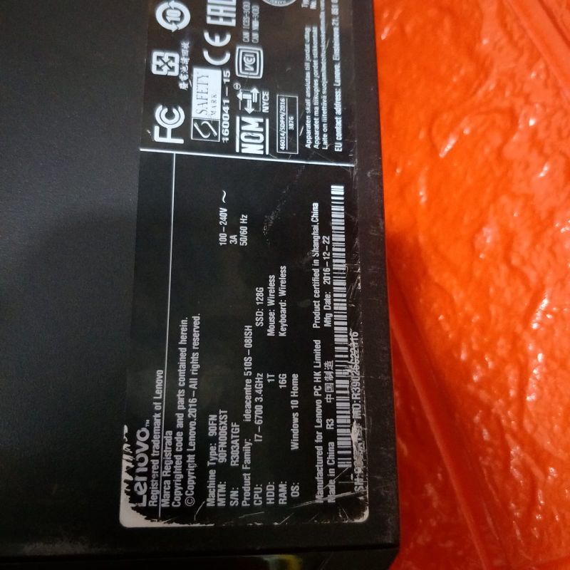 CPU PC Lenovo i5 Gen 6 / Core i5 6500 / 8GB SSD 256GB