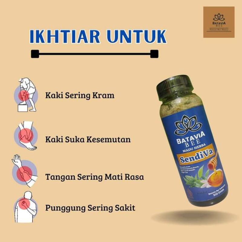 

madu SENDIVA Batavia Bee madu kesehatan nyeri otot, kesemutan, reumatik
