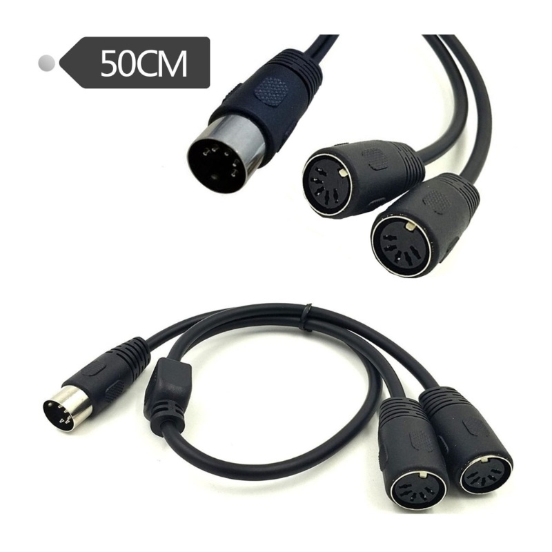 Btsg 50cm MIDI DIN 5P Y Splitter Adapter Kabel Male to 2x DIN-5 Female Extend Cord