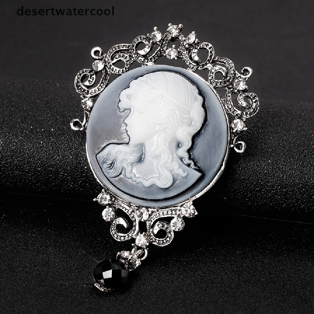 Deid 1 Pcs Cameo Baru Victoria Gaya Kristal Pesta Pernikahan Wanita Liontin Bros Pin Martijn