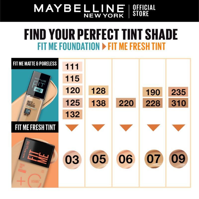 MAYBELLINE FIT ME FRESH TINT FOUNDATION