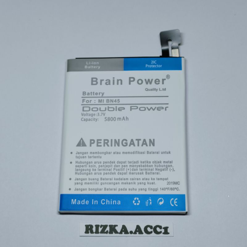 Baterai Batre Xiaomi Redmi Note 5 / Redmi Note 5Pro BN45 BN-45 Brain Battery Hp