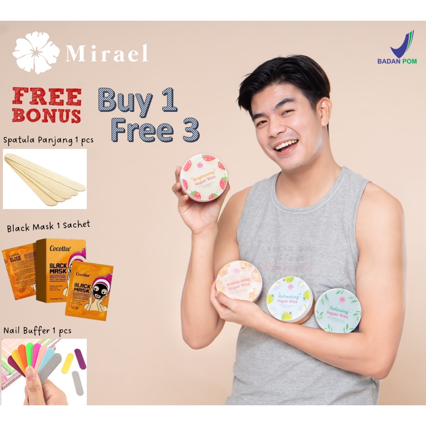 Waxing Kumis Bulu Rambut Ketiak Badan Mirael Sugar Wax (Busui Bumil Aman - Sugarwax Alami)