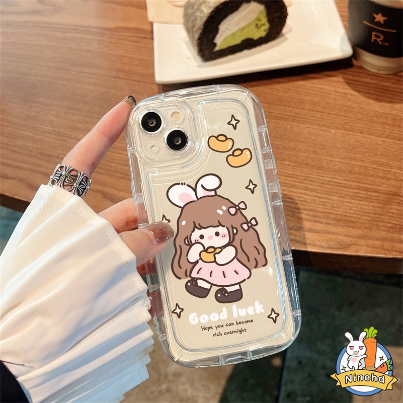 Soft Case Silikon Motif Kartun Perempuan Untuk iPhone 14 13 12 11 Pro Max X Xr Xs Max 8 7 6 6s Plus SE 2020