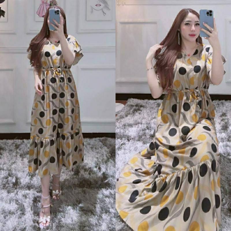 Dress Luna Motif Terbaru Wanita Dewasa Kekinian Terlaris