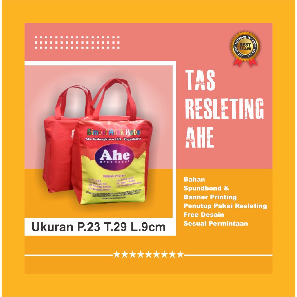 TAS RESLETING BIMBEL AHE/TAS PROMOSI USAHA BIMBEL/TAS MURAH BANGET