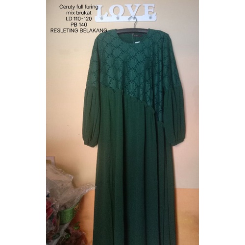 Gamis ceruty dan outer ceruty