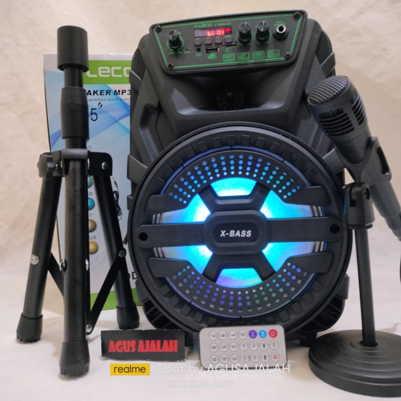 BISA COD Speaker bluetooth karaoke bonus tripod fleco f8805/ f8808 xbass niko gmc polytron jbl erigo