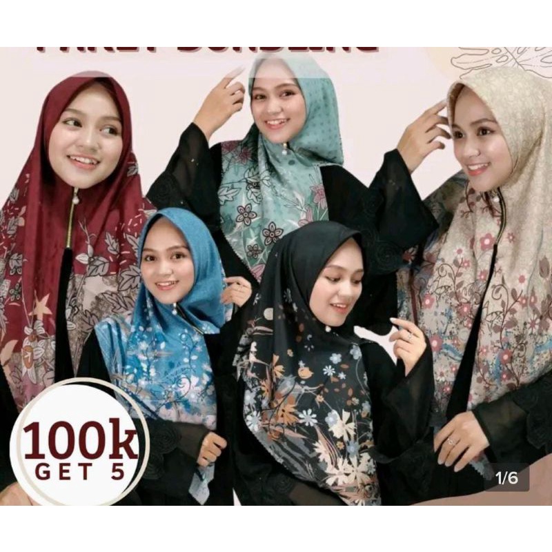 paket hijab ziper reseliting 97000rb dapat 6 hijab terbaru