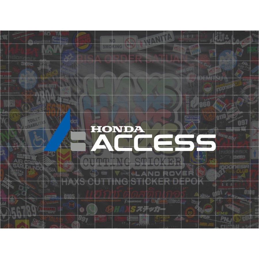 Cutting Sticker Honda Access V2 Ukuran 10 Cm Untuk Motor Mobil