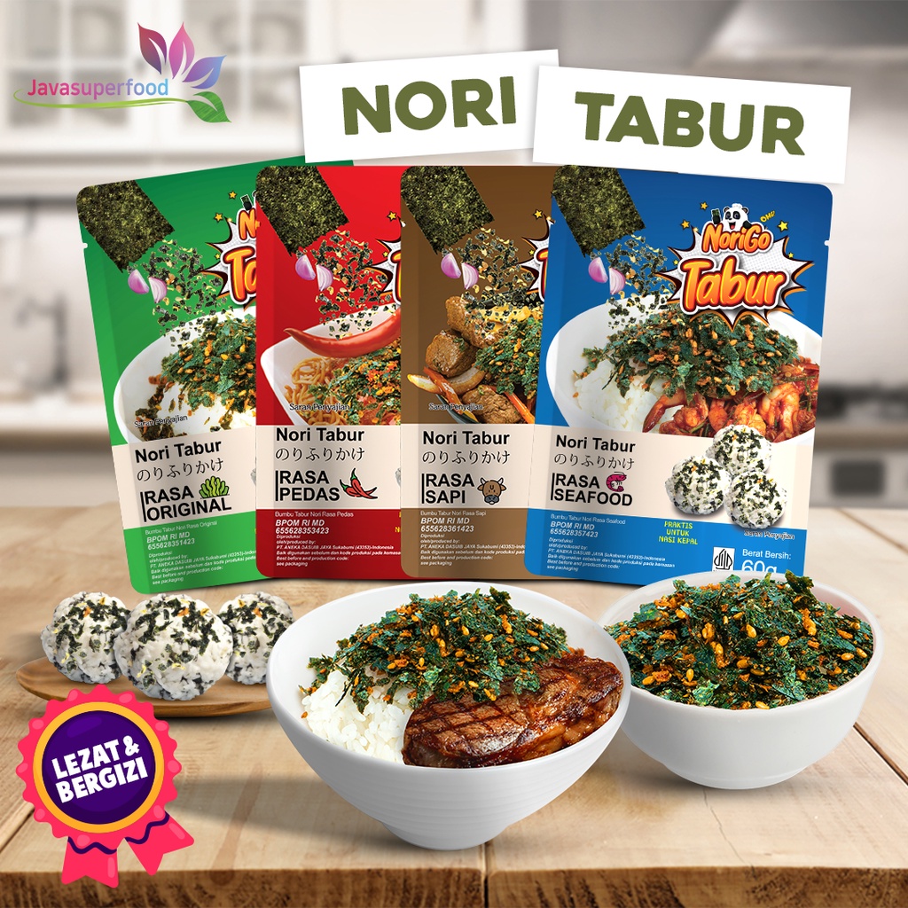 Nori Tabur Rumput Laut Panggang - Rasa Pedas- 60g