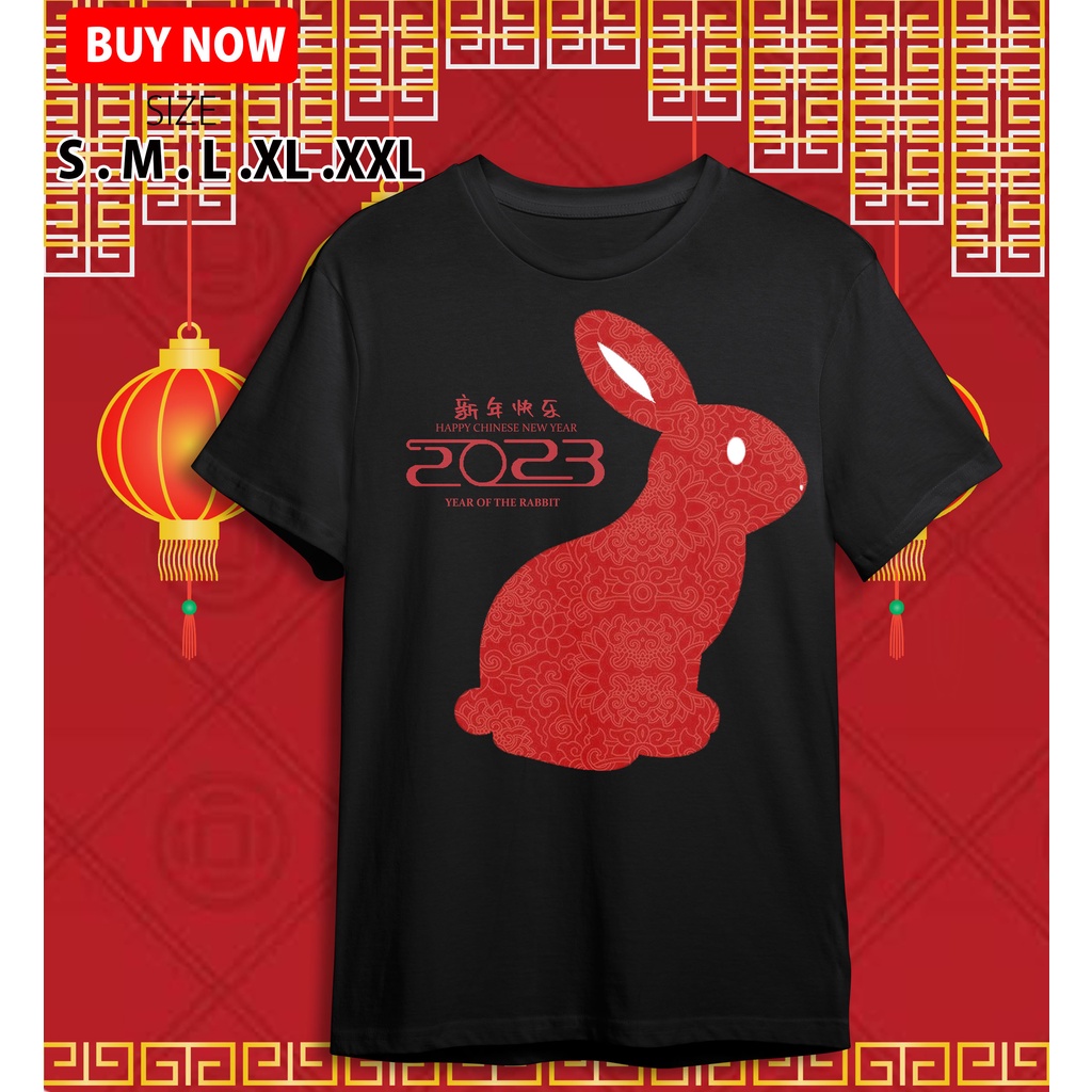 Kaos Keluarga Set Family / Anak Laki-Laki Perempuan Imlek 2023 Rabbit Year / Tahun Kelinci