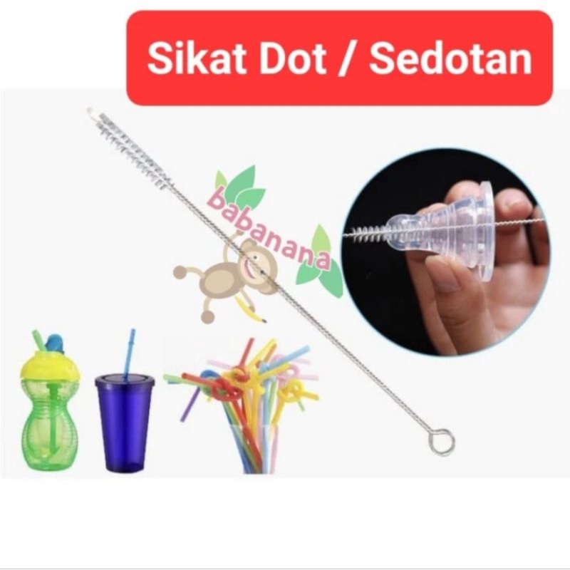 Sikat Pembersih Dot Bayi Sedotan Brush Stainless Steel Straw Sikat