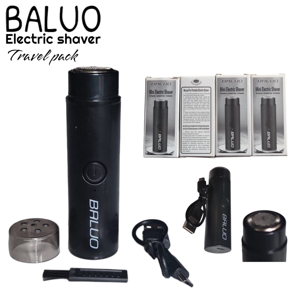 ELECTRIC SHAVER CUKUR ALAT PENCUKUR KUMIS JENGGOT USB PORTABLE TRAVEL PACK