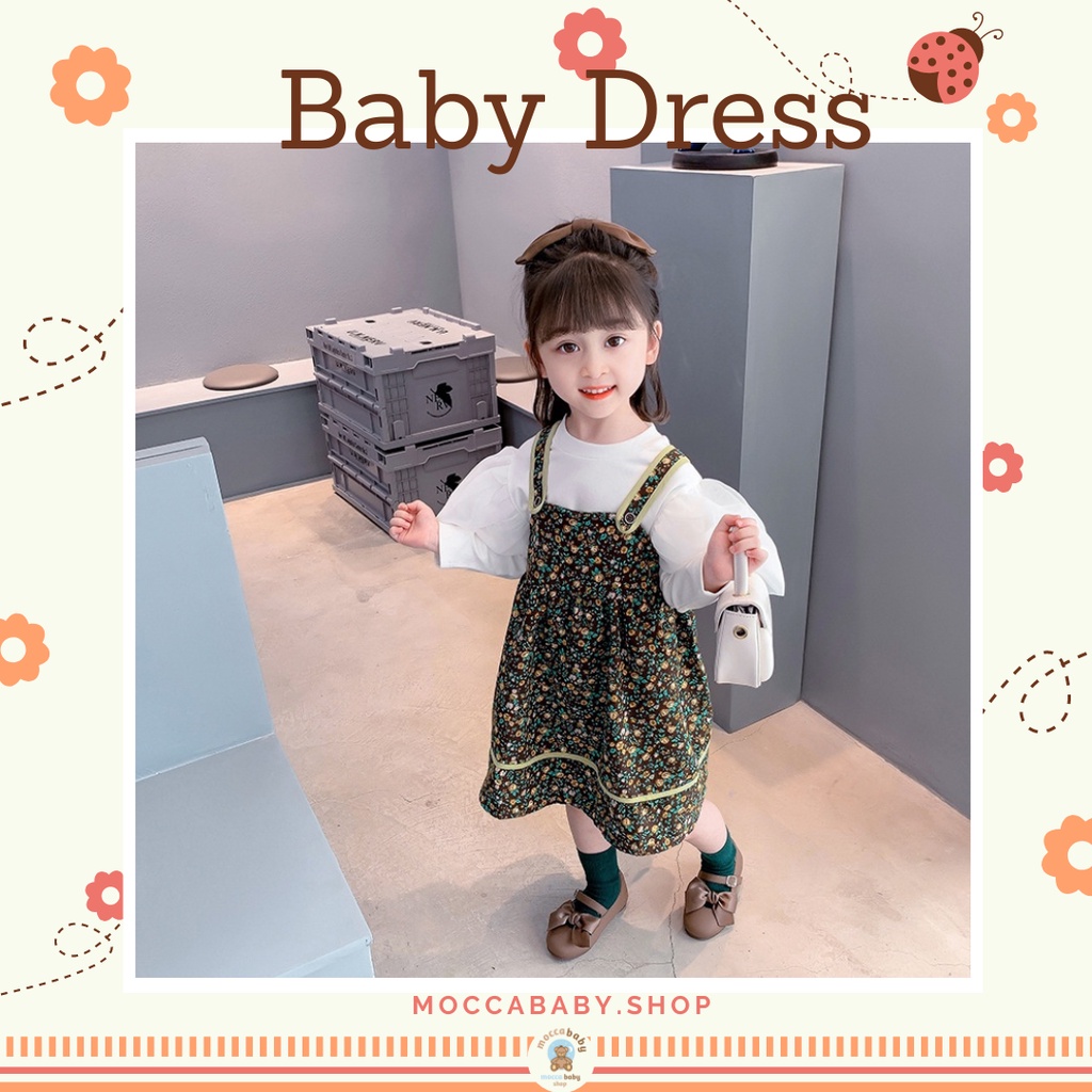 MBSS - DRESS SHARON FLOWER EBV Baju Dress Anak Perempuan Import Dress Anak Bayi Cewek 0-5 Tahun Gaun Bayi