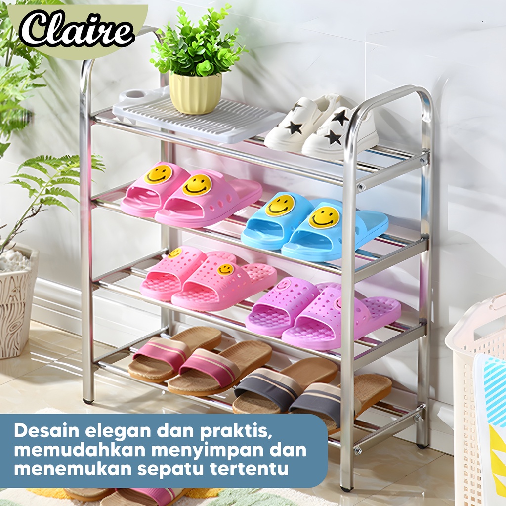 Rak Sepatu 3, 4 dan 5 Susun / Rak Portable Serbagua Untuk Tempat Sepatu Sandal