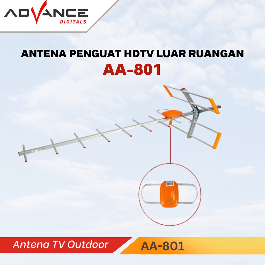 Advance Antena Digital Outdoor AA-801 / Antena TV Luar Ruangan HD Anti Karat