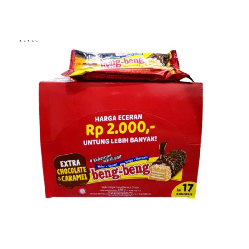 

beng beng extra coklat dan caramel 1 bungkus