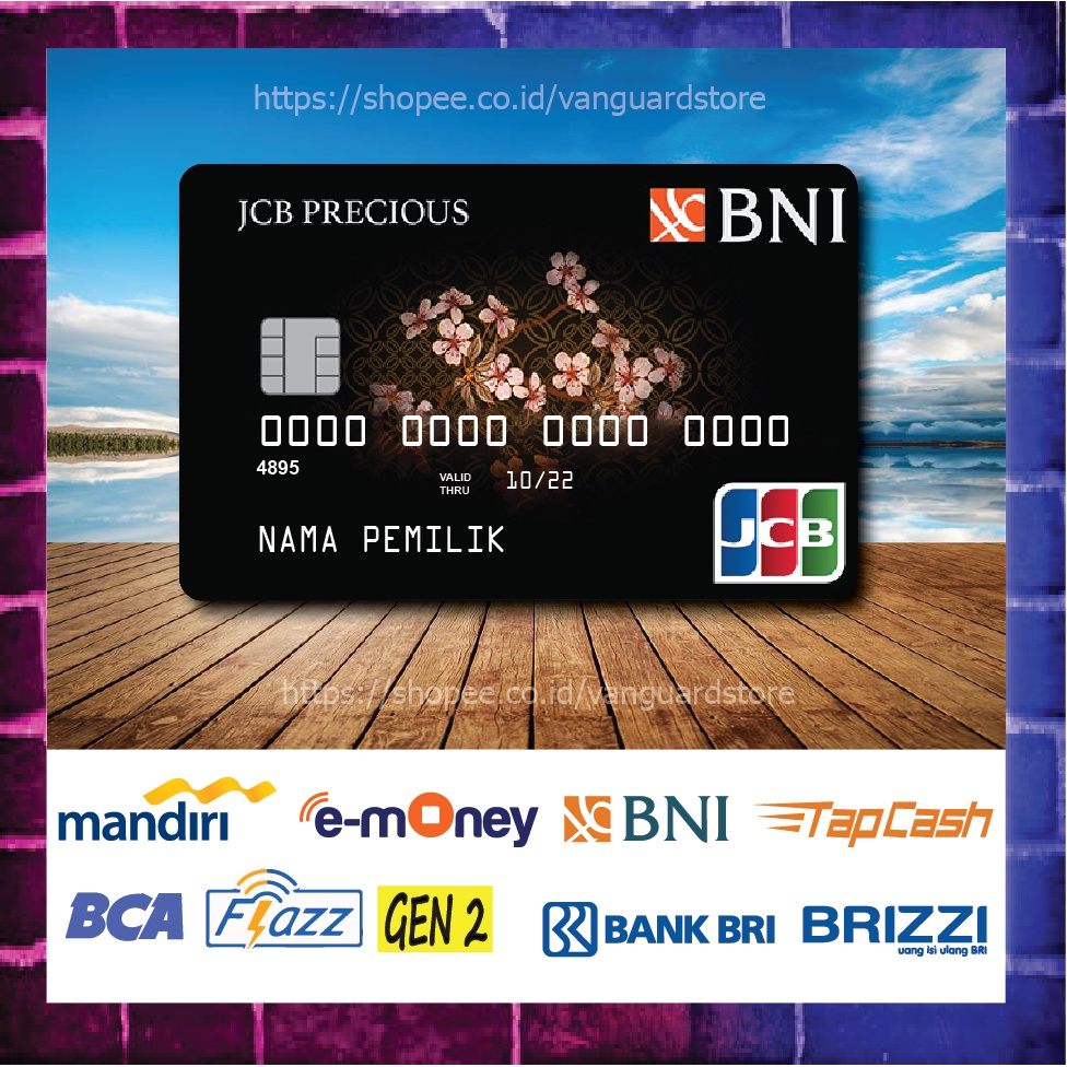 KARTU E MONEY E TOLL KARTU JCB DEBIT CREDIT CARD EMONEY MANDIRI FLAZZ BCA BNI TAPCASH BRIZZI BRI - 1 SISI