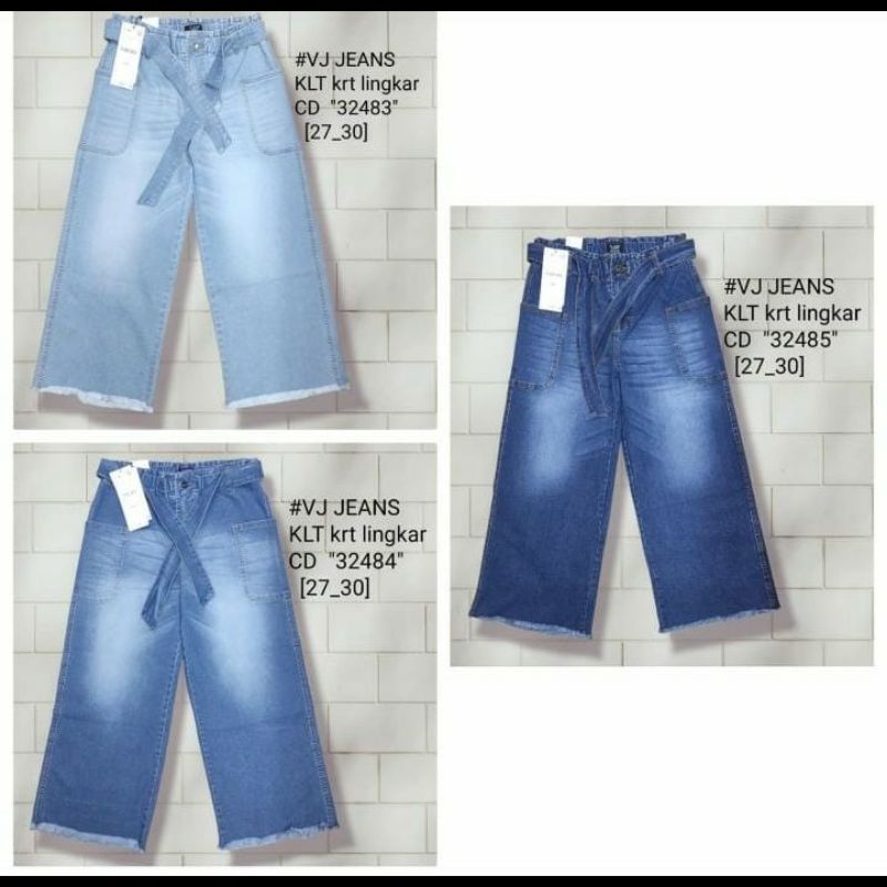 #1892 VJ KULOT JEANS PINGGANG KARET LINGKAR