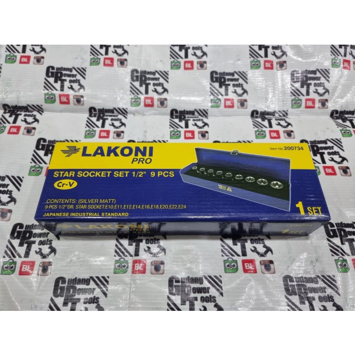 Star Socket E Set 9 Pcs Mata Sok Bintang Kunci Sok Bintang #Original
