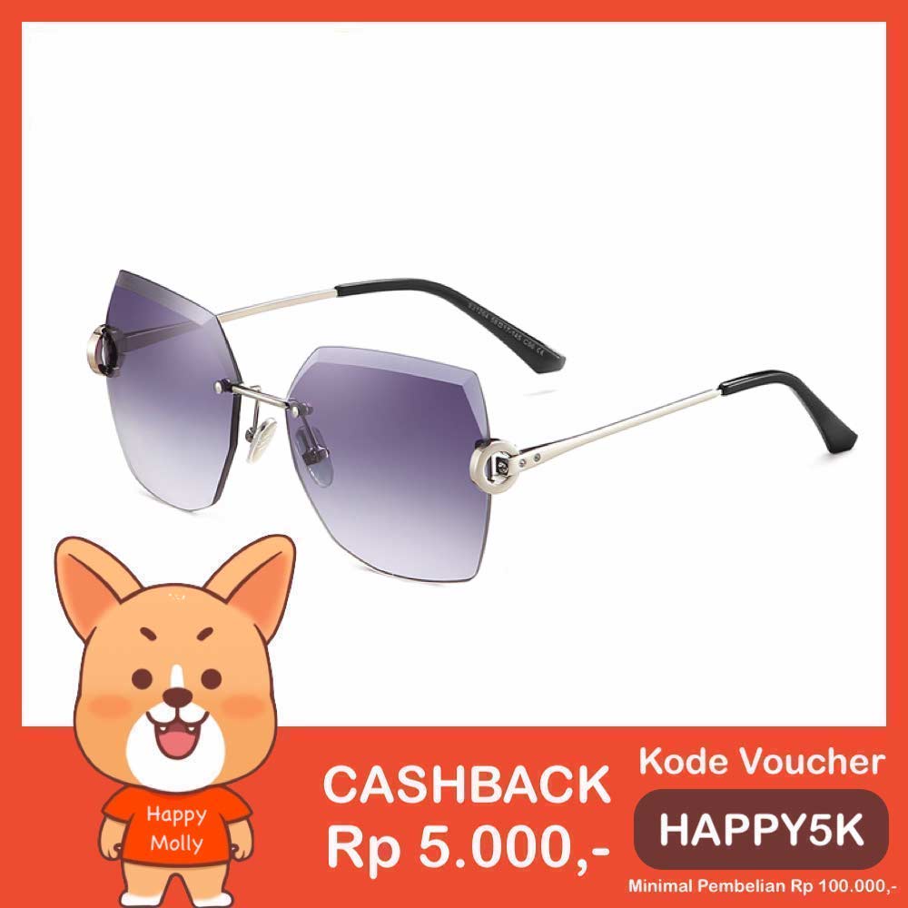 Kacamata UV400 [ Hitam ] Anti Radiasi - Sunglasses Wanita Korea - HM8148