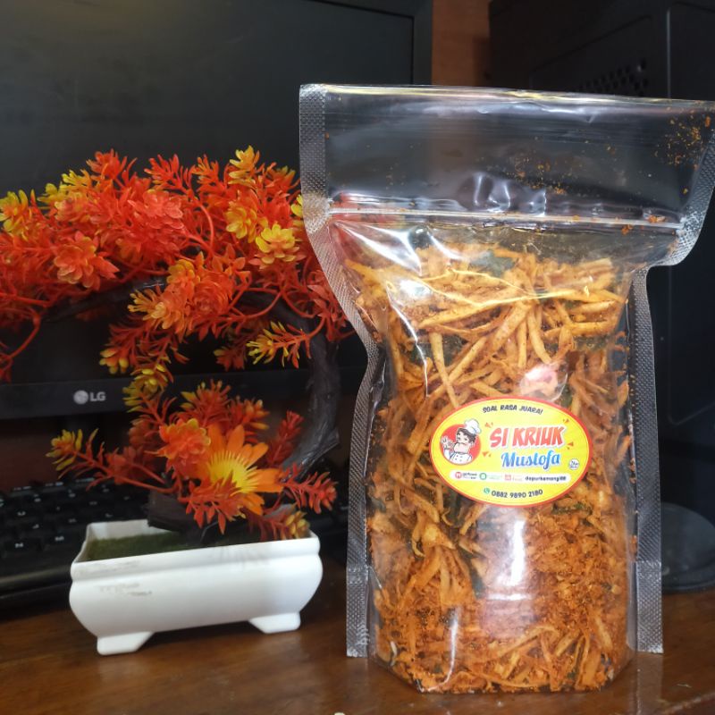 

Singkong mustofa balado kering pedes daun jeruk250 gr