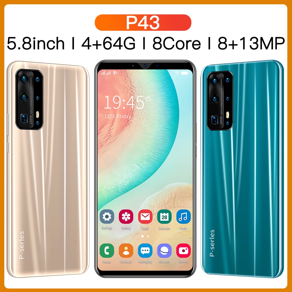 【Produk Baru HP+COD】p43 Pro HP Murah RAM p40 12GB+512GB Handphone Android AMOLED 5.8" Garansi Resmi 