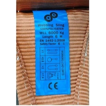 Polyester Webbing Sling 6 Ton x 5 Meter | Tali Angkat