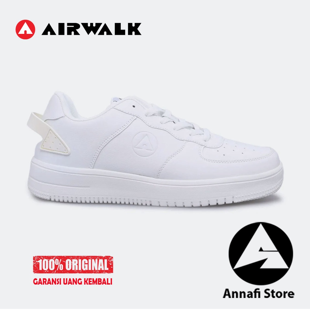JUAL SEPATU SNEAKERS PRIA AIRWALK SHELBY AIW22CM0516W - FULL WHITE