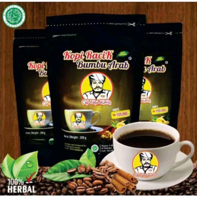 

Kopi Rempah Stamina Pria Sehat KRBA Coffee Racikan Bumbu Arab Mulia Herbal Murah Kemasan 200gr