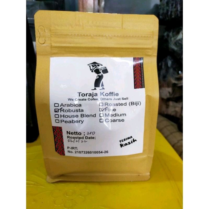 

Kopi Toraja Original Kemasan 500 gr (Rebusta)