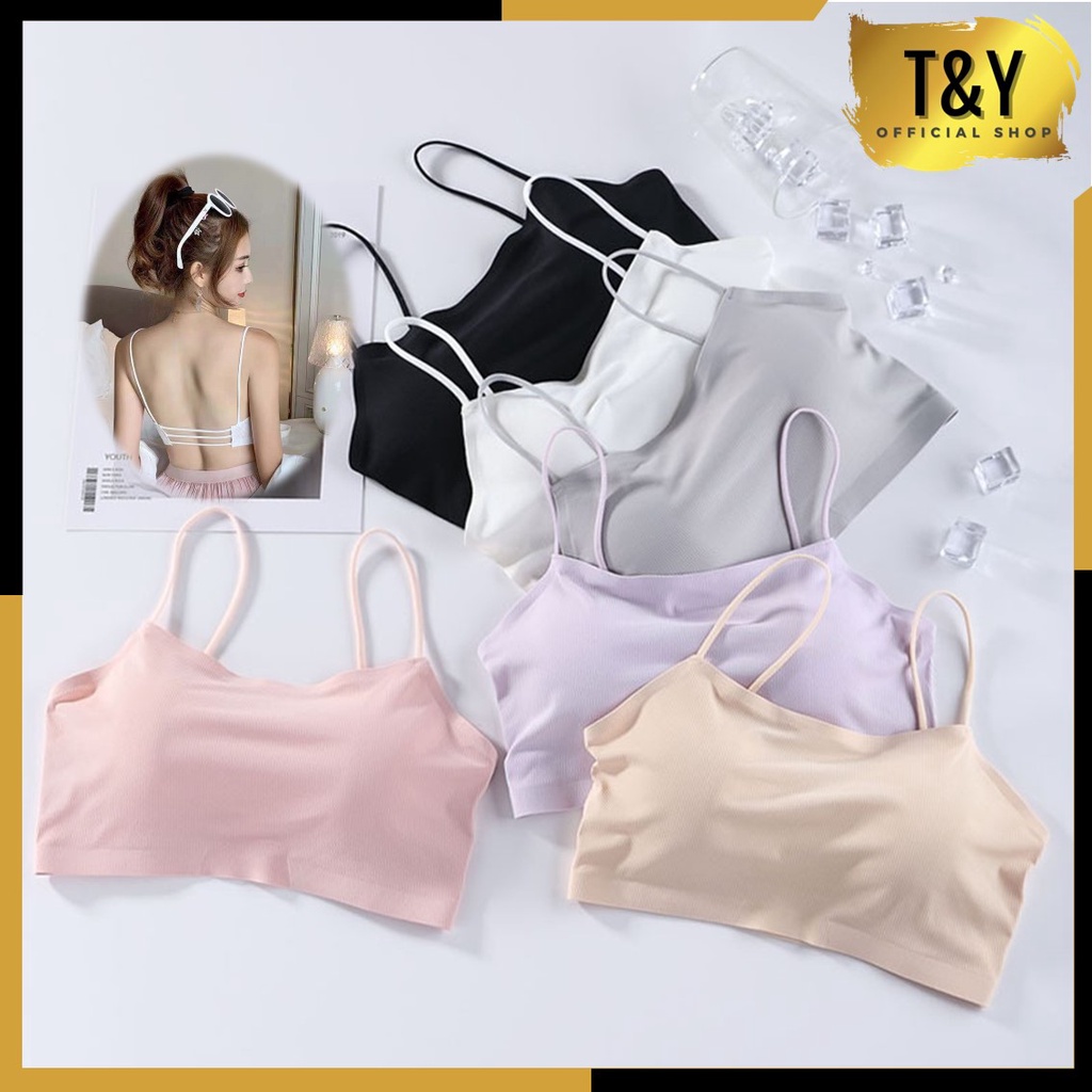T&amp;Y Bra Wanita Jaring 6614 BH Crop Top Korea Pakaian Dalam Wanita Bra Fashion Tali Kecil Cup Import