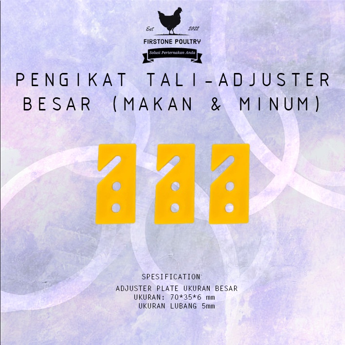ADJUSTER PLATE PENGIKAT TALI PAKAN & MINUM ALAT TERNAK KANDANG AYAM ADJUSTER BESAR