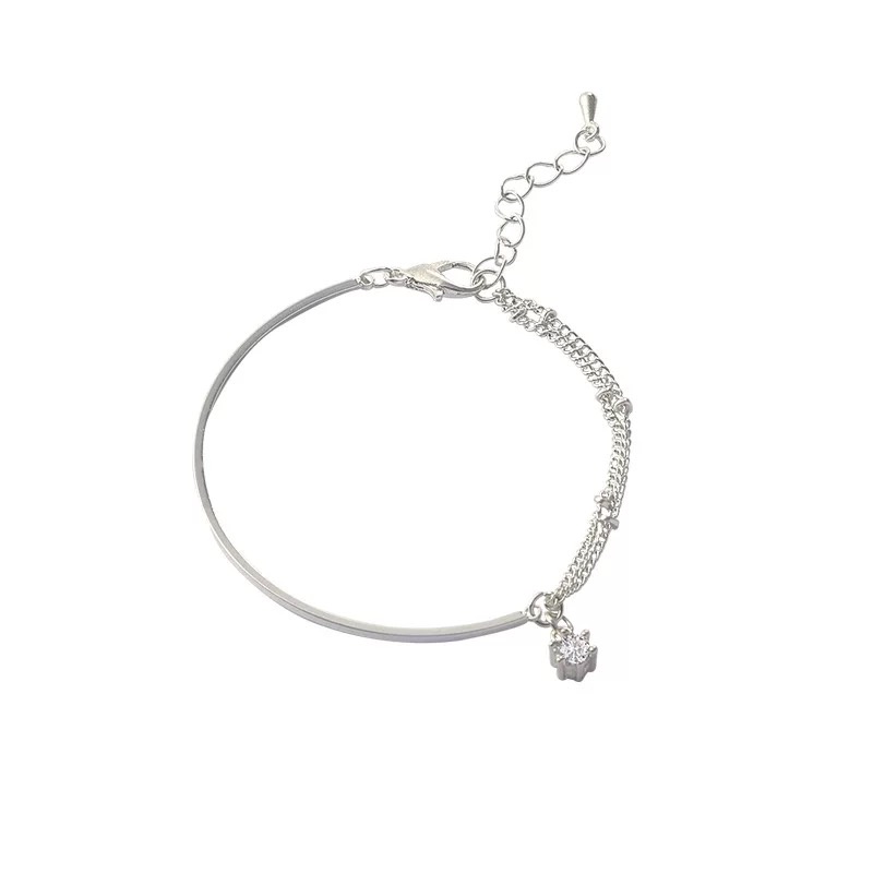 Gelang Dua Lapis Zirkon Bintang Berujung Lima Setengah Gelang Setengah Gelang Manis All-Match High-End T