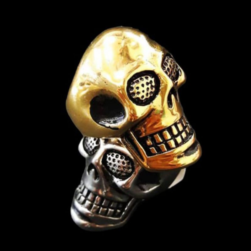 Cincin Skull Ring Titanium Tengkorak Pria Rokers