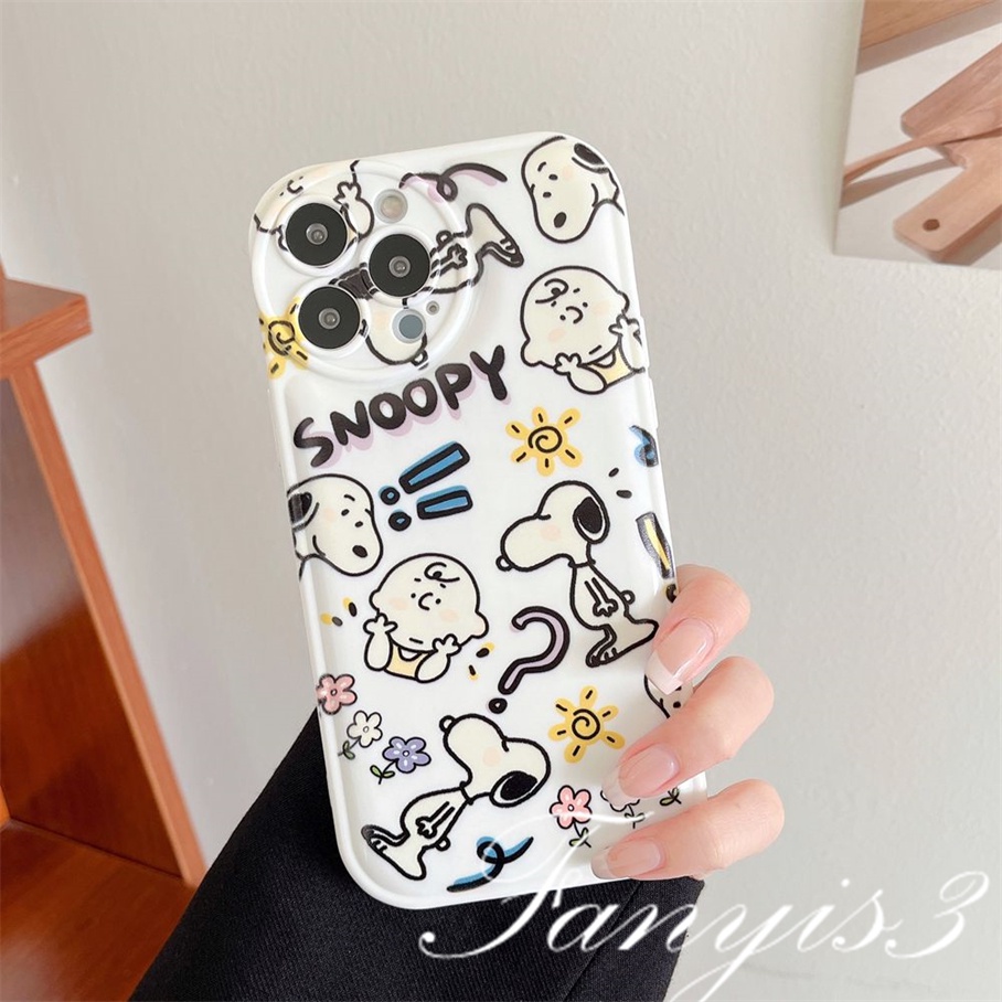 Compatible For iPhone 14 13 12 11 Pro Max X XR Xs Max 8 7 6 6s Plus SE 2020 Kompatibel Untuk Casing Ponsel Kartun Anjing Lucu TPU Soft Cover Pelindung