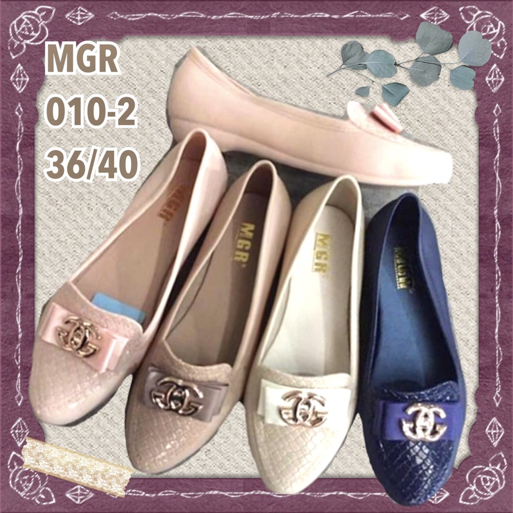 [CUCI GUDANG] Sepatu Kantor Karet Jelly Wanita CC CHANLE hak 3 cm formal cantik mewah (010-2)/Size 36-40