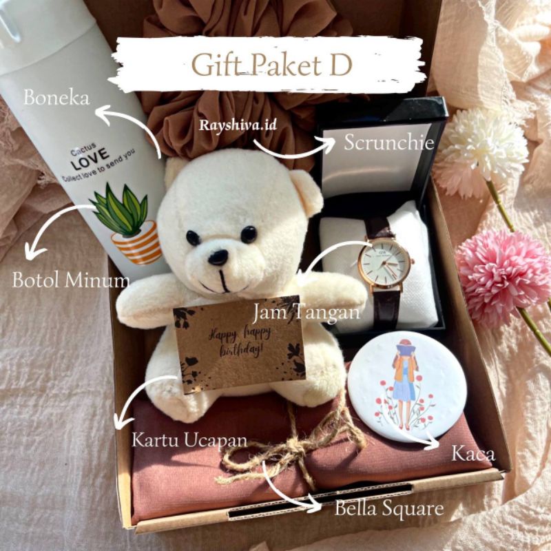 

Hampers hadiah kado Birthday Anniversary Graduation Wedding /Gift box hijab cewek